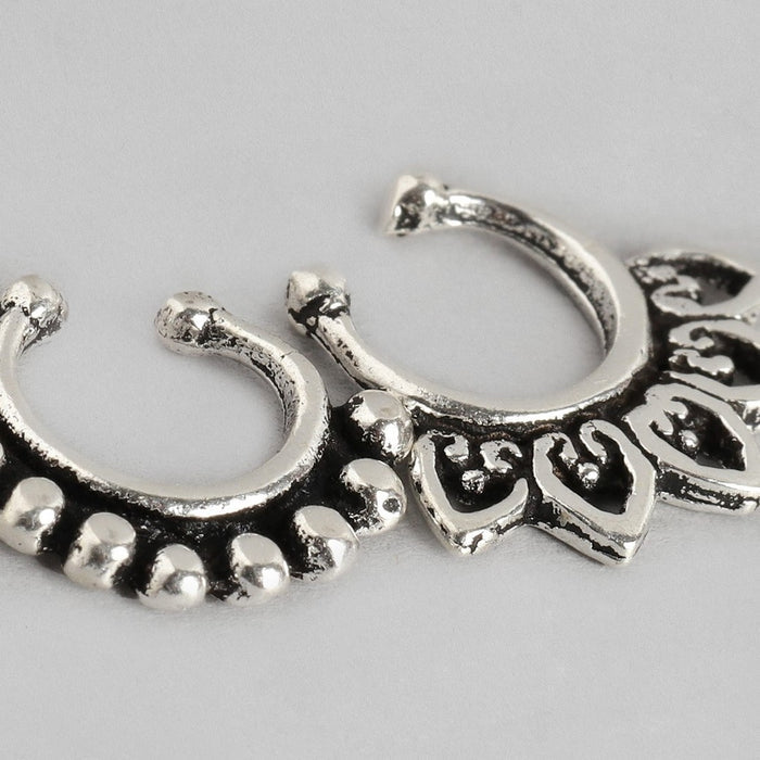 Rhodium Plated 925 Sterling Silver Septum Rings