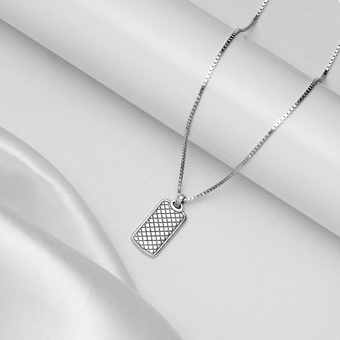 Rhodium Plated classic Chain in 925 Sterling Silver Necklace for Him