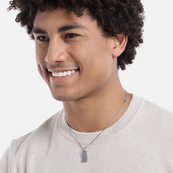 Rhodium Plated classic Chain in 925 Sterling Silver Necklace for Him