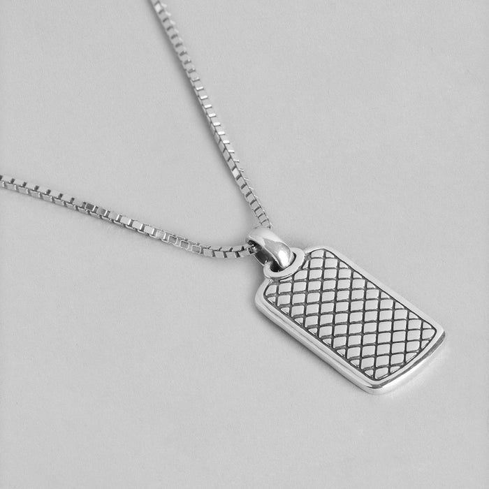 Rhodium Plated classic Chain in 925 Sterling Silver Necklace for Him
