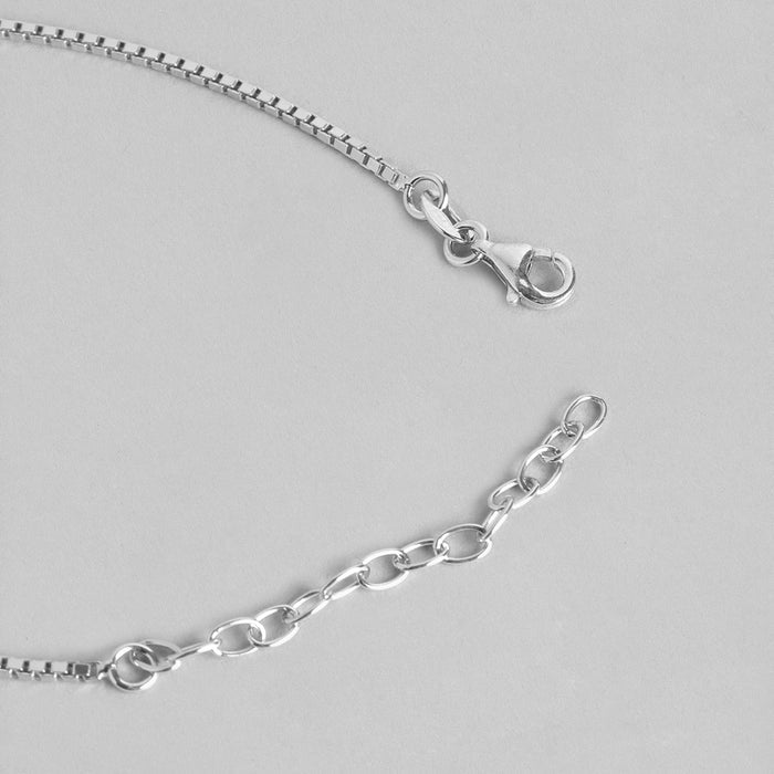 Rhodium Plated classic Chain in 925 Sterling Silver Necklace for Him