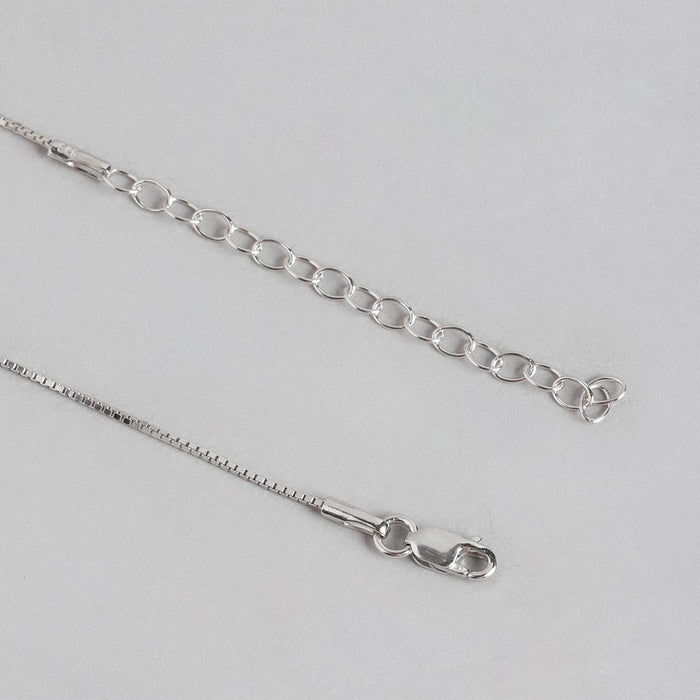 Rhodium Plated Solitaire 925 Sterling Silver Jewelry Set