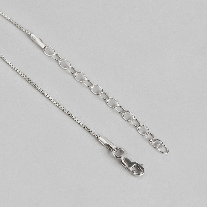 Rhythmic Radiance CZ Rhodium-Plated 925 Sterling Silver CZ Pendant with Chain