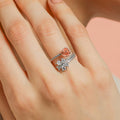 Romantic Love Rose Gold Plated 925 Sterling Silver Ring (Adjustable)