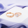 Romantic Love Rose Gold Plated 925 Sterling Silver Ring (Adjustable)