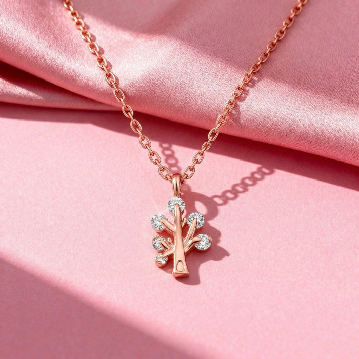 Rooted Grace Rose Gold 925 Sterling Silver Necklace