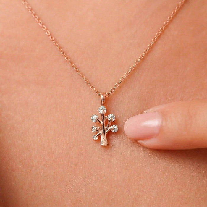 Rooted Grace Rose Gold 925 Sterling Silver Necklace