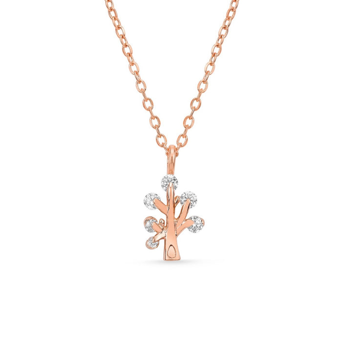 Rooted Grace Rose Gold 925 Sterling Silver Necklace