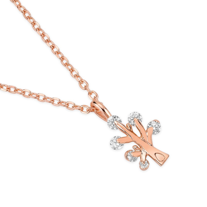 Rooted Grace Rose Gold 925 Sterling Silver Necklace