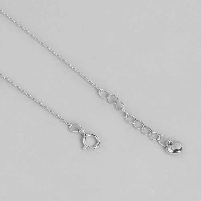 Rose 925 Sterling Silver CZ Necklace