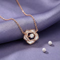 Rose Bloom Glow MOP Rose Gold Plated 925 Silver Necklace
