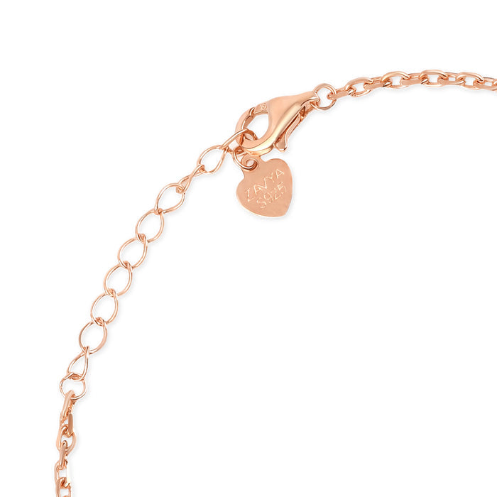 Rose Bloom Rose Gold Plated 925 Silver Bracelet