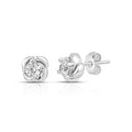 Rose Essence Rhodium Plated 925 Sterling Silver Earrings