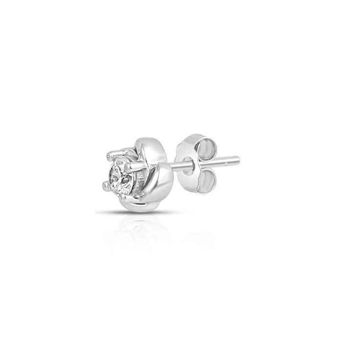 Rose Essence Rhodium Plated 925 Sterling Silver Earrings
