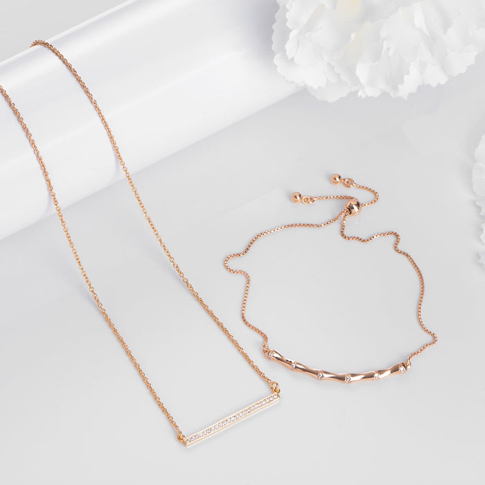Rose Gold 925 Sterling Silver Jewellery Set