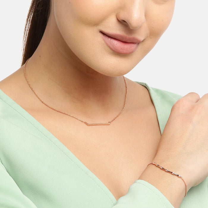 Rose Gold 925 Sterling Silver Jewellery Set