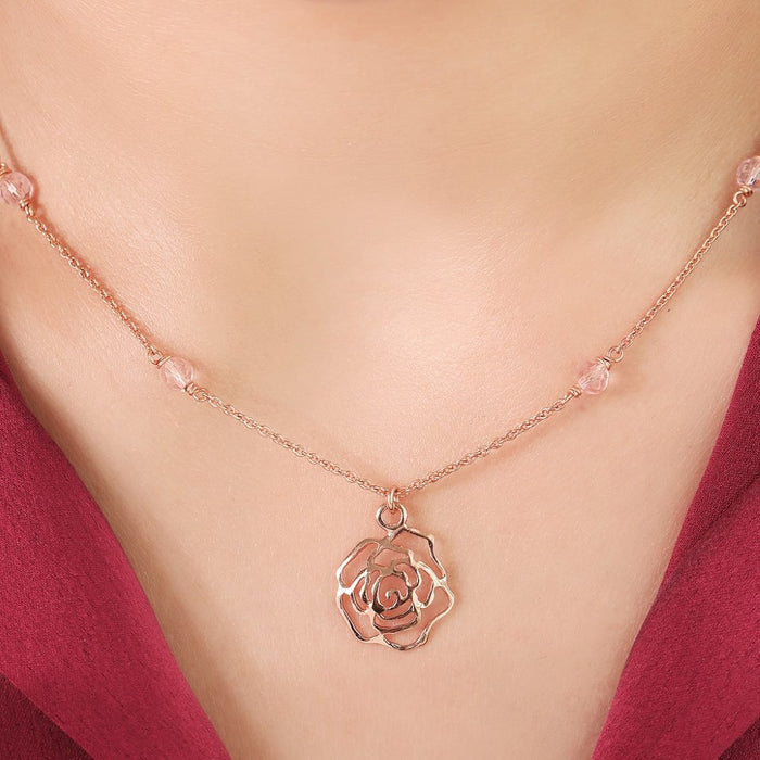 Rose Gold Blossom 925 Sterling Silver Rose Gold Plated Necklace
