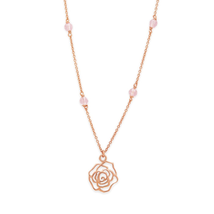 Rose Gold Blossom 925 Sterling Silver Rose Gold Plated Necklace