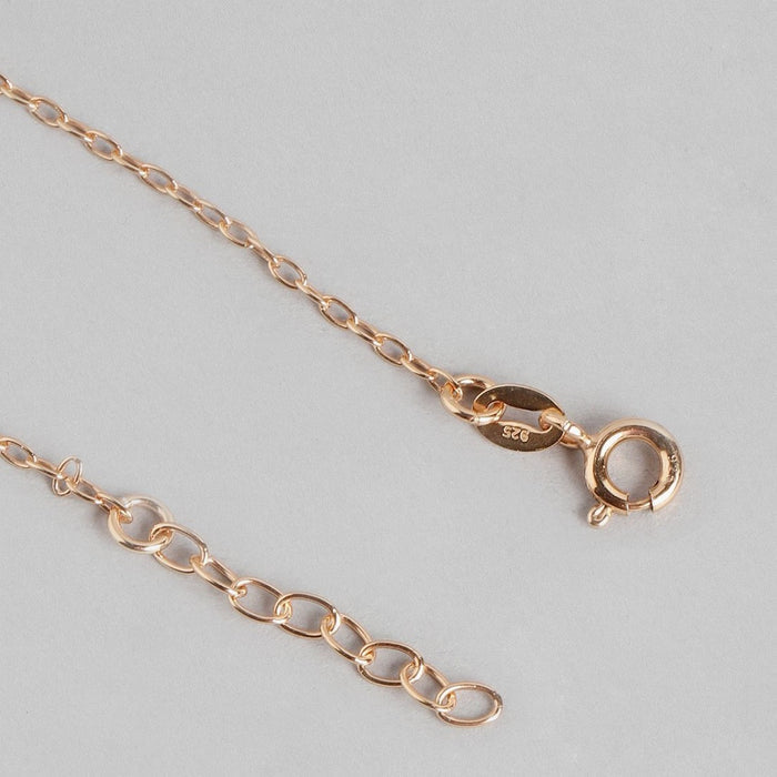 Rose Gold Bow Chained 925 Sterling Silver Anklet