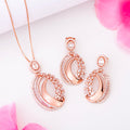Rose Gold CZ Radiance 925 Sterling Silver Jewelry Set
