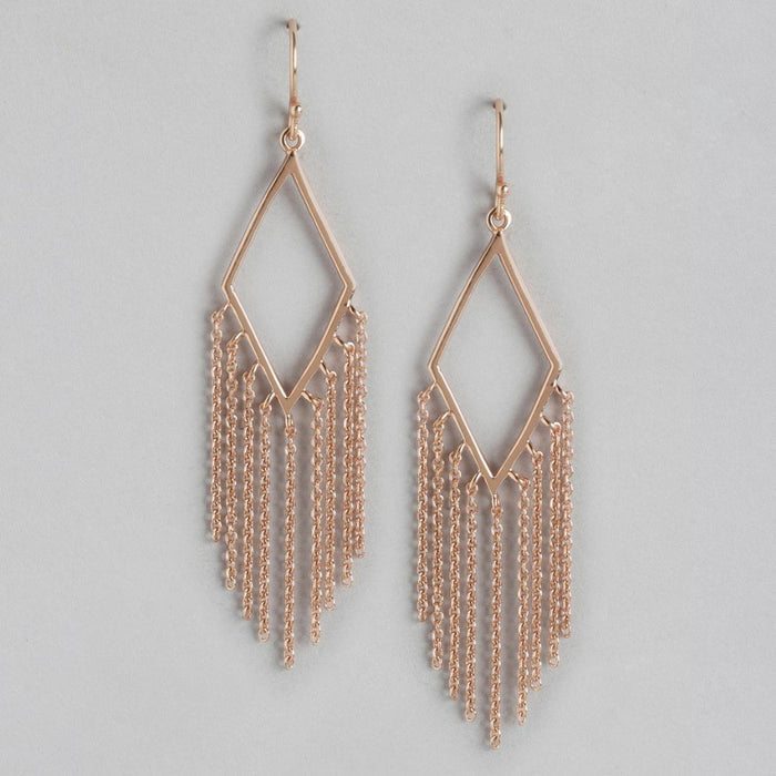 Rose Gold Dangling 925 Sterling Silver Studs