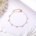 Rose Gold Elegance 925 Sterling Silver Drop Bracelet