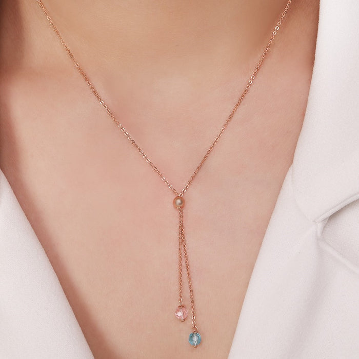 Rose Gold Elegance 925 Sterling Silver Rose gold Plated Necklace