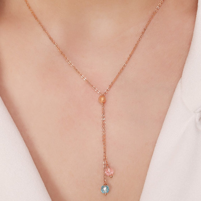 Rose Gold Elegance 925 Sterling Silver Rose gold Plated Necklace