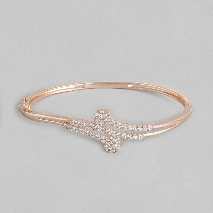 Rose Gold Elegance Cubic Zirconia 925 Sterling Silver Bracelet