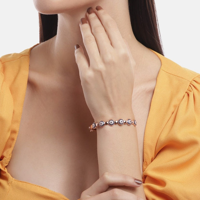 Rose Gold Eternity 925 Sterling Silver Rose gold Plated Bracelet