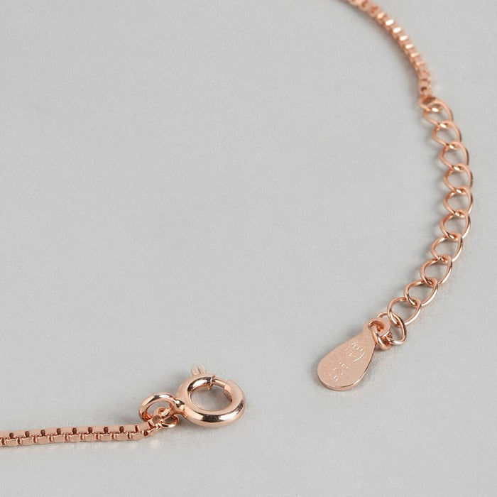 Rose Gold Infinity Evil Eye 925 Silver Bracelet