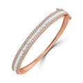 Rose Gold Plated 925 Sterling Silver Bracelet with Cubic Zirconia
