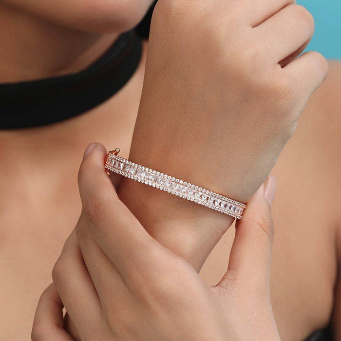 Rose Gold Plated 925 Sterling Silver Bracelet with Cubic Zirconia