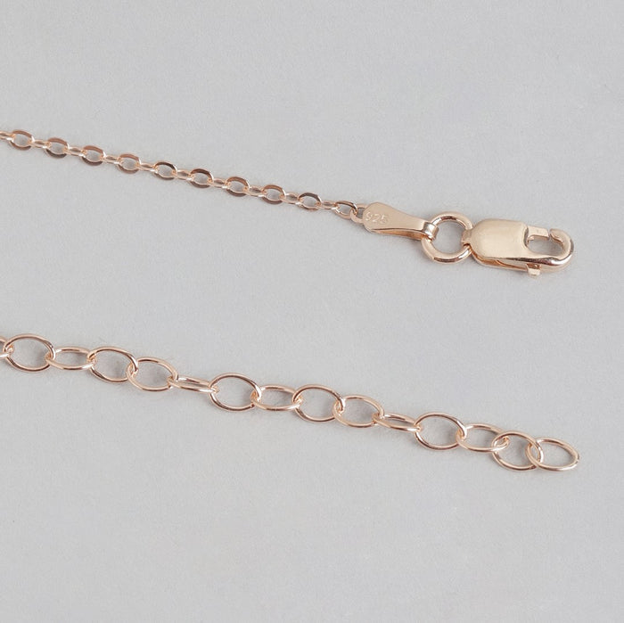 Rose Gold Plated 925 Sterling Silver Cable Chain