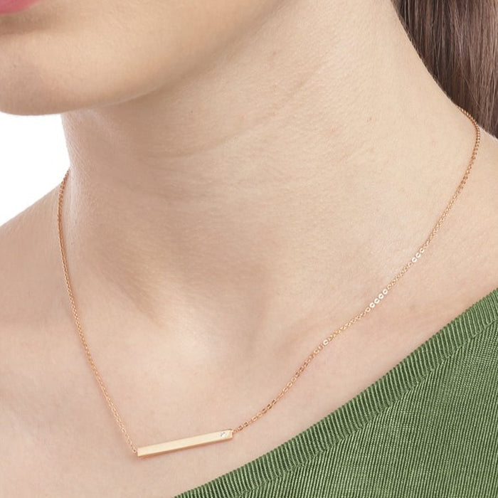 Rose Gold Plated 925 Sterling Silver Necklace