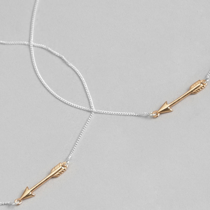 Rose gold plated arrow 925 Sterling Anklets