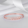 Rose Gold Plated CZ-Studded 925 Sterling Silver Bracelet