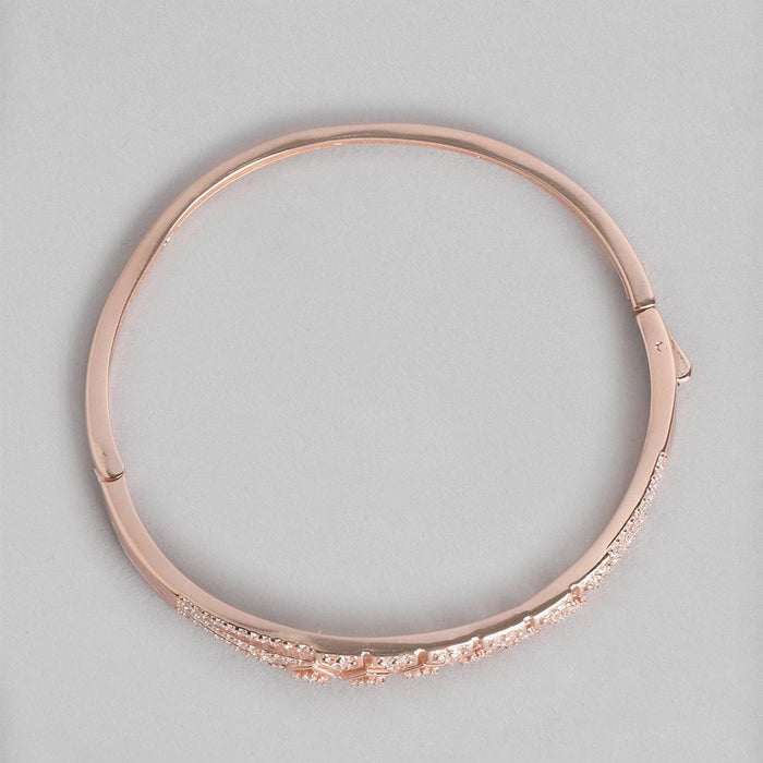 Rose Gold Plated CZ-Studded 925 Sterling Silver Bracelet