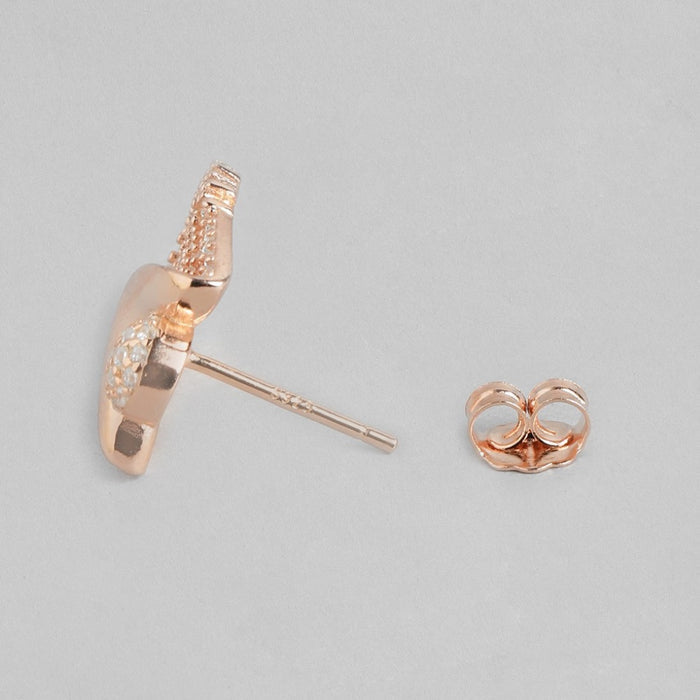 Rose Gold Radiance Cubic Zirconia-Adorned 925 Sterling Silver Jewelry Set