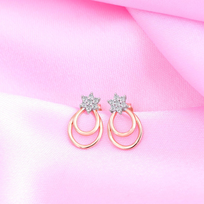 Rose Gold Star 925 Sterling Silver Earring