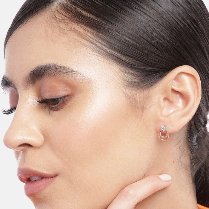 Rose Gold Star 925 Sterling Silver Earring
