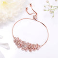 Rose Petal Bloom 925 Sterling Silver Rose gold Bracelet