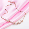 Rose Petal Elegance Pearl-CZ Rhodium Plated 925 Sterling Silver Bracelet