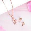 Rose Petal Harmony 925 Sterling Silver Flower Pattern Jewelry Set