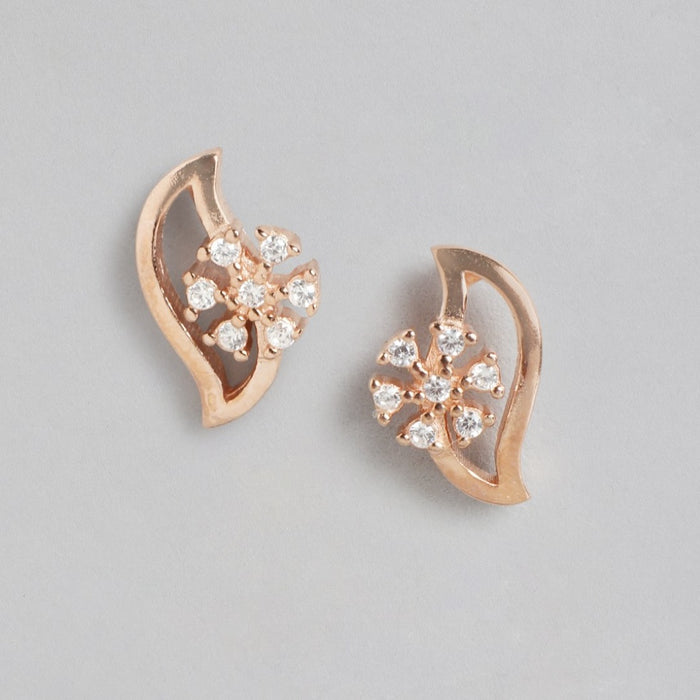 Rose Petal Harmony 925 Sterling Silver Flower Pattern Jewelry Set