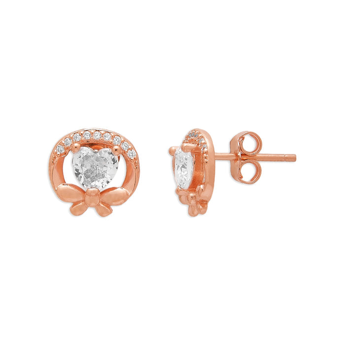 Rose Petal Radiance Rose Gold-Plated 925 Sterling Silver Jewelry Set