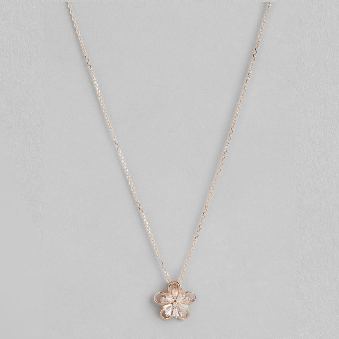 Rose Petal Radiance Rose Gold-Plated 925 Sterling Silver Necklace