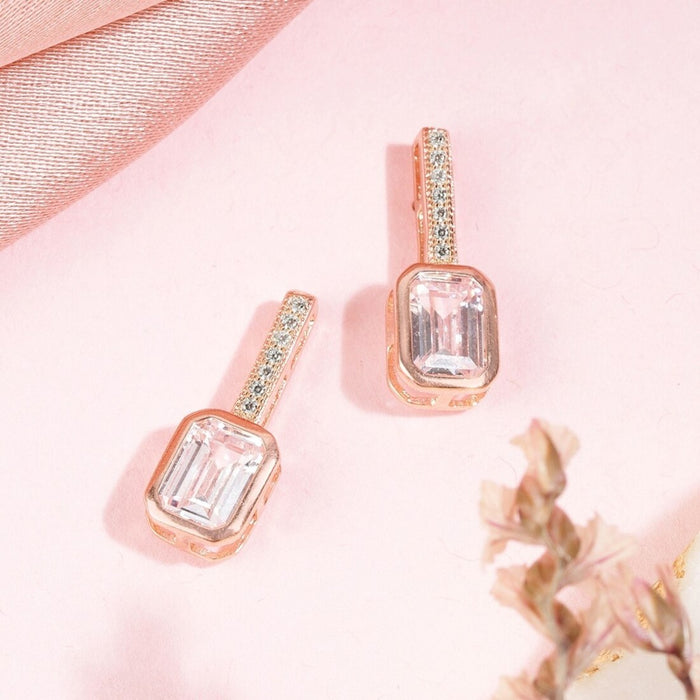 Rose Petal Studs Rose Gold Plated 925 Sterling Silver Earrings
