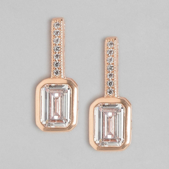 Rose Petal Studs Rose Gold Plated 925 Sterling Silver Earrings