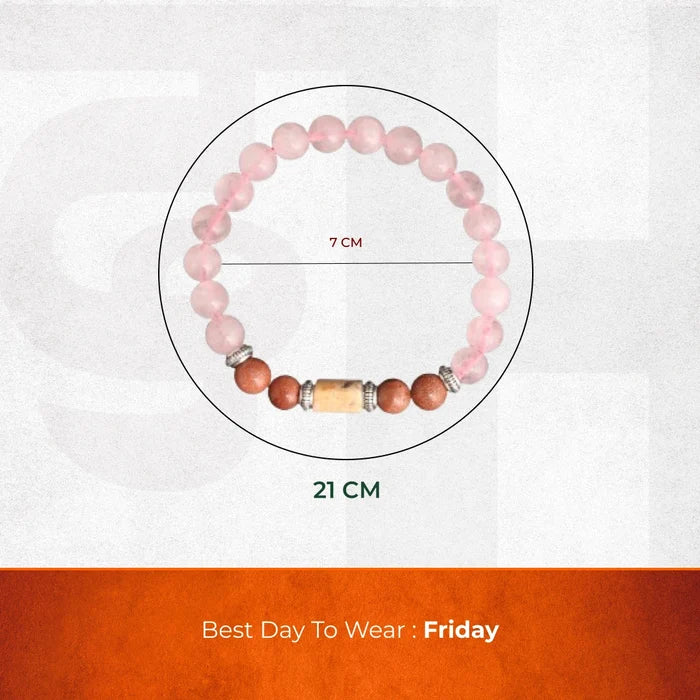 Rose Quartz Bracelet (Vrishchik Rashi) Scorpio - view 3